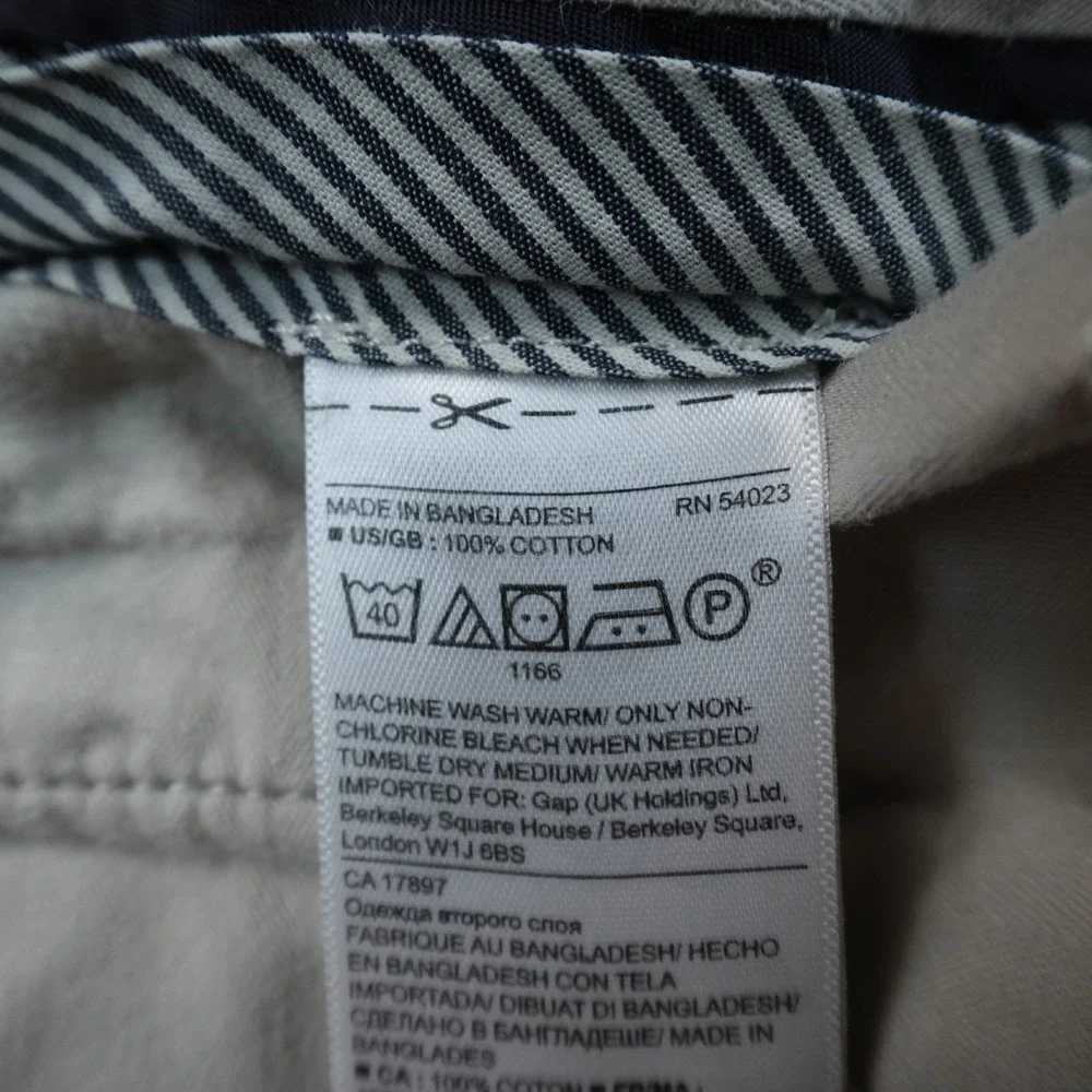 Banana Republic Pants Mens 38X30 Brown Tan Gavin Chino Trouser Flat Front Preppy